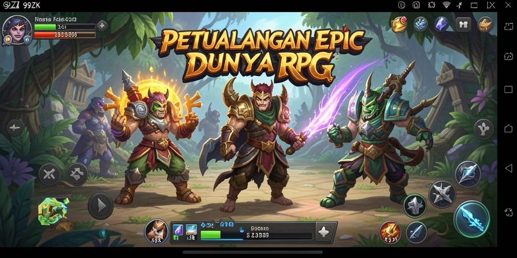 Tampilan aksi menarik dalam gameplay RPG 99ZK.