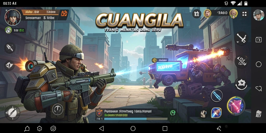 Tangkapan layar utama menunjukkan aksi strategis dalam CUANGILA.