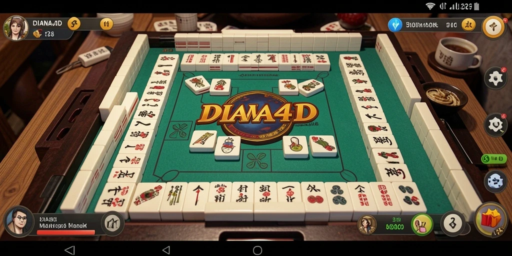Screenshot gameplay DIANA4D menampilkan keseruan bermain Mahjong.