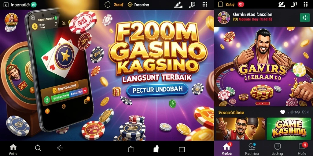 Screenshot gameplay F200M yang menunjukkan dealer dan pemain berinteraksi langsung.