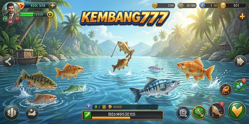 Tampilan gameplay KEMBANG777 yang menarik saat memancing.