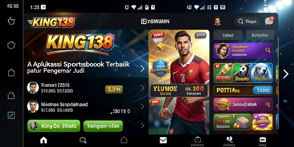Tangkapan layar menunjukkan gameplay Sportsbook yang menarik di KING138.
