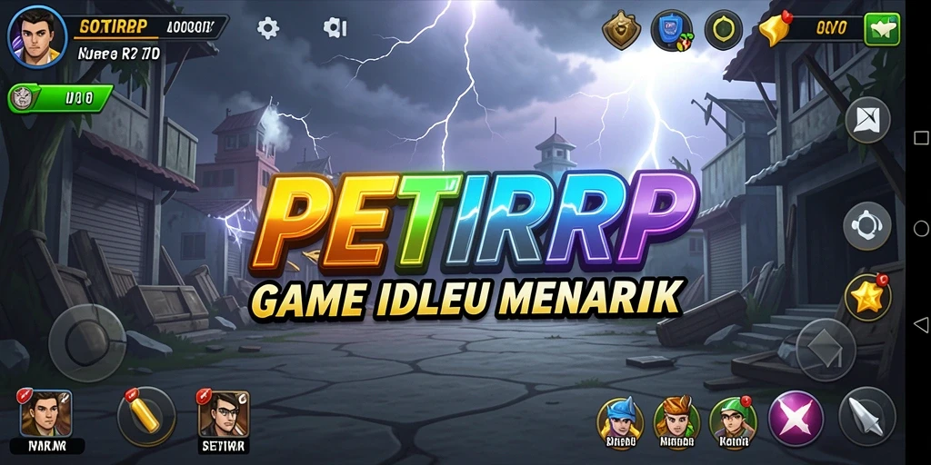 Tampilan gameplay <strong>PETIRRP</strong> dengan elemen Idle yang menarik.