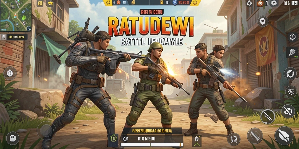 Tampilan gameplay seru dan intens saat bertarung di RATUDEWI.
