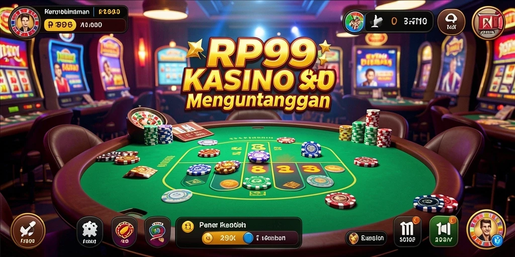 Screenshot utama RP99 menampilkan gameplay kasino yang mendebarkan.