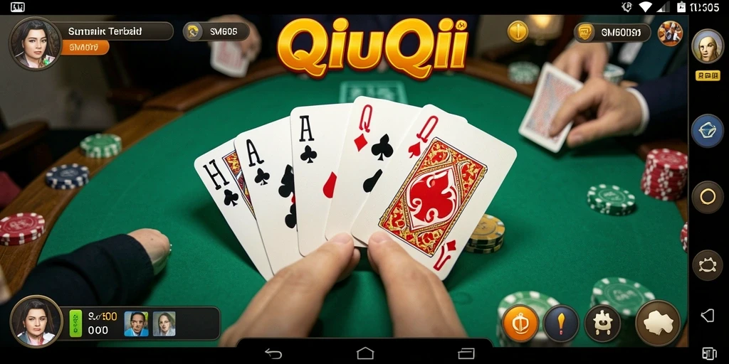 Gameplay seru di SM605 dengan kartu QiuQiu.