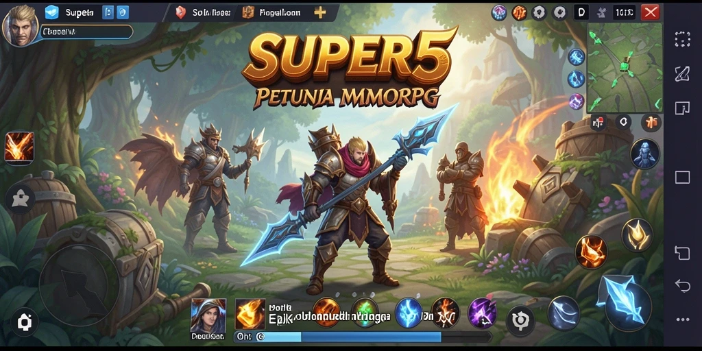 Gameplay menarik di dunia fantasi SUPER5 dengan aksi seru.