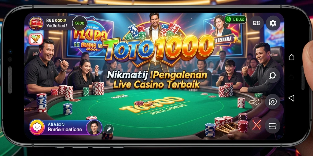 Tampilan gameplay Live Casino yang menarik dan interaktif di TOTO1000.